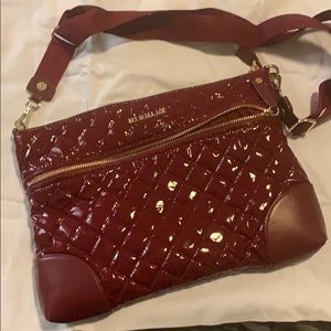 MZ Wallace medium Crosby in cranberry lacquer